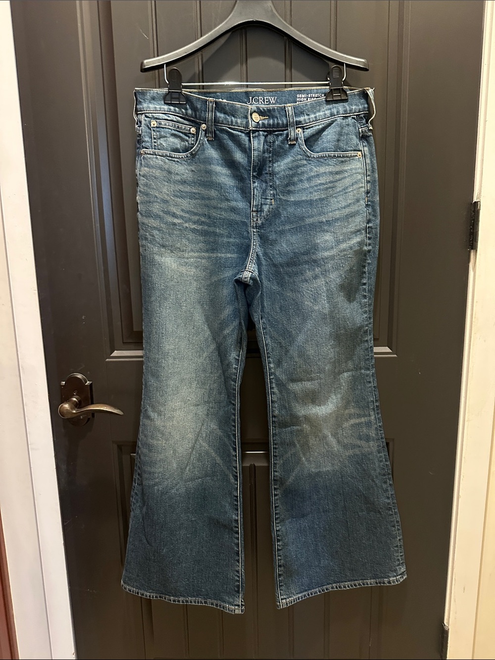 J. Crew Medium Blue Denim Flare Jeans 30P